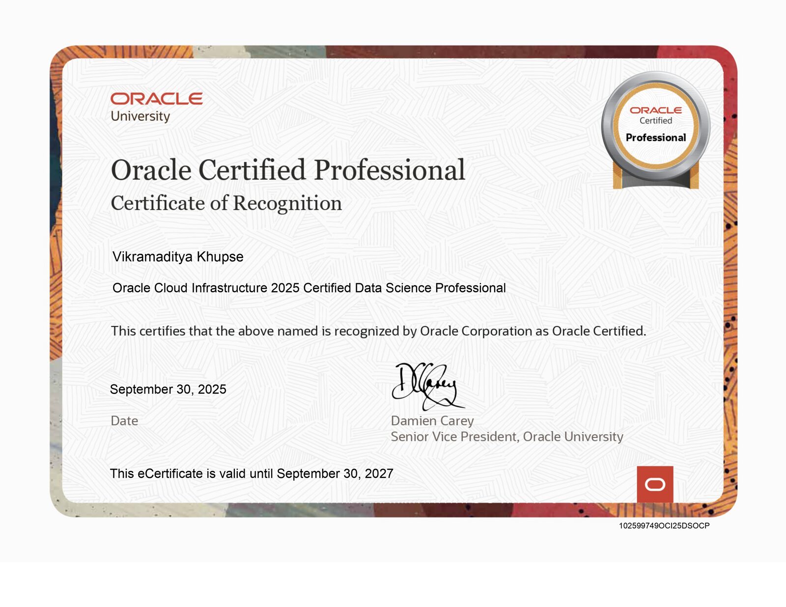 Oracle Certified Professional