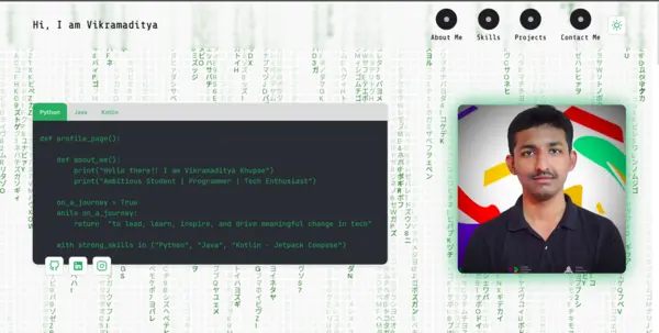 Screenshot of Portfolio