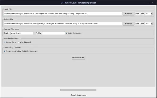 Screenshot of SRT Slicer