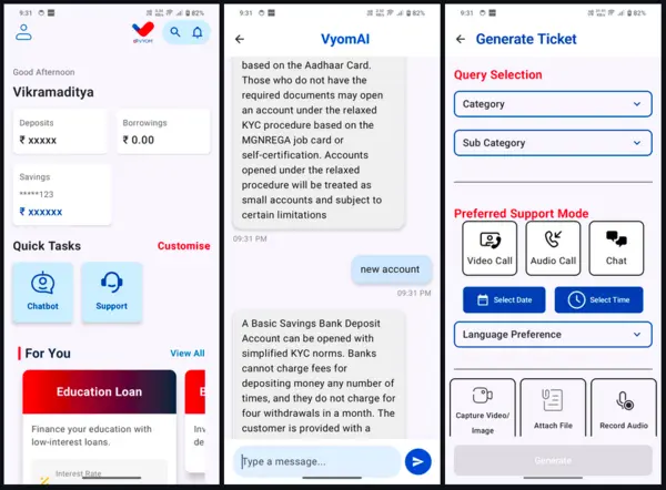 Screenshot of Vyom Assist